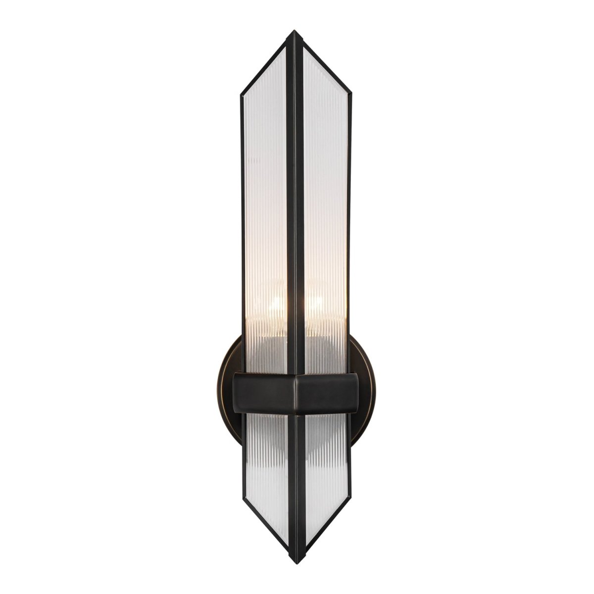 Murale Cairo - Verre à côte / bronze urbain 1 by Alora Lighting | Luminaires & cie