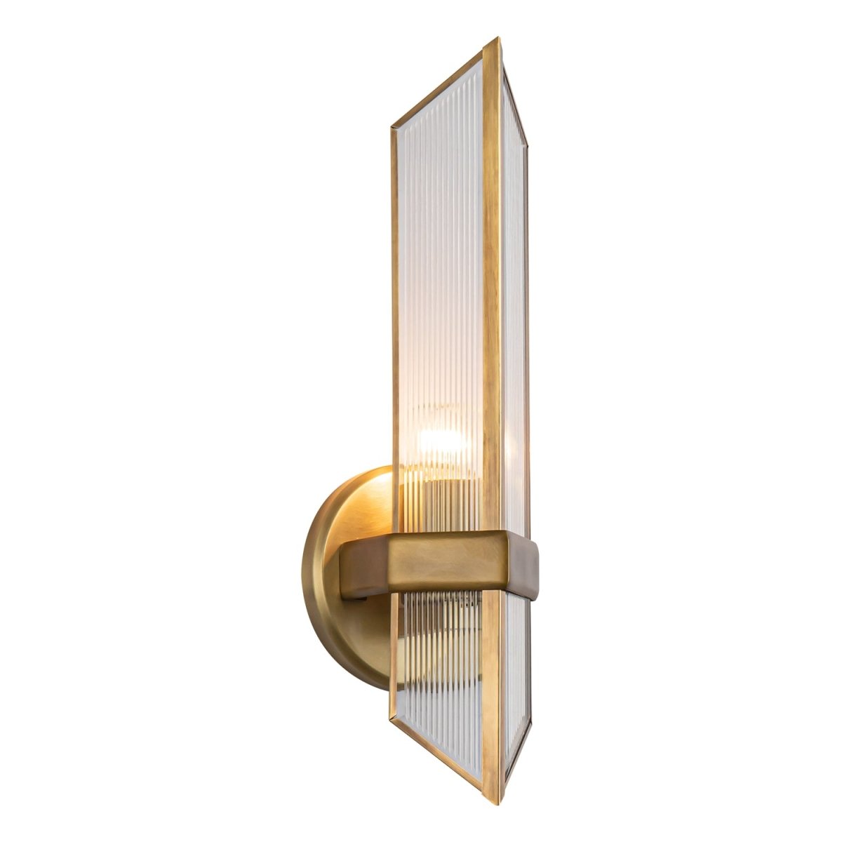 Murale Cairo - Verre à côte / laiton vintage 1 by Alora Lighting | Luminaires & cie