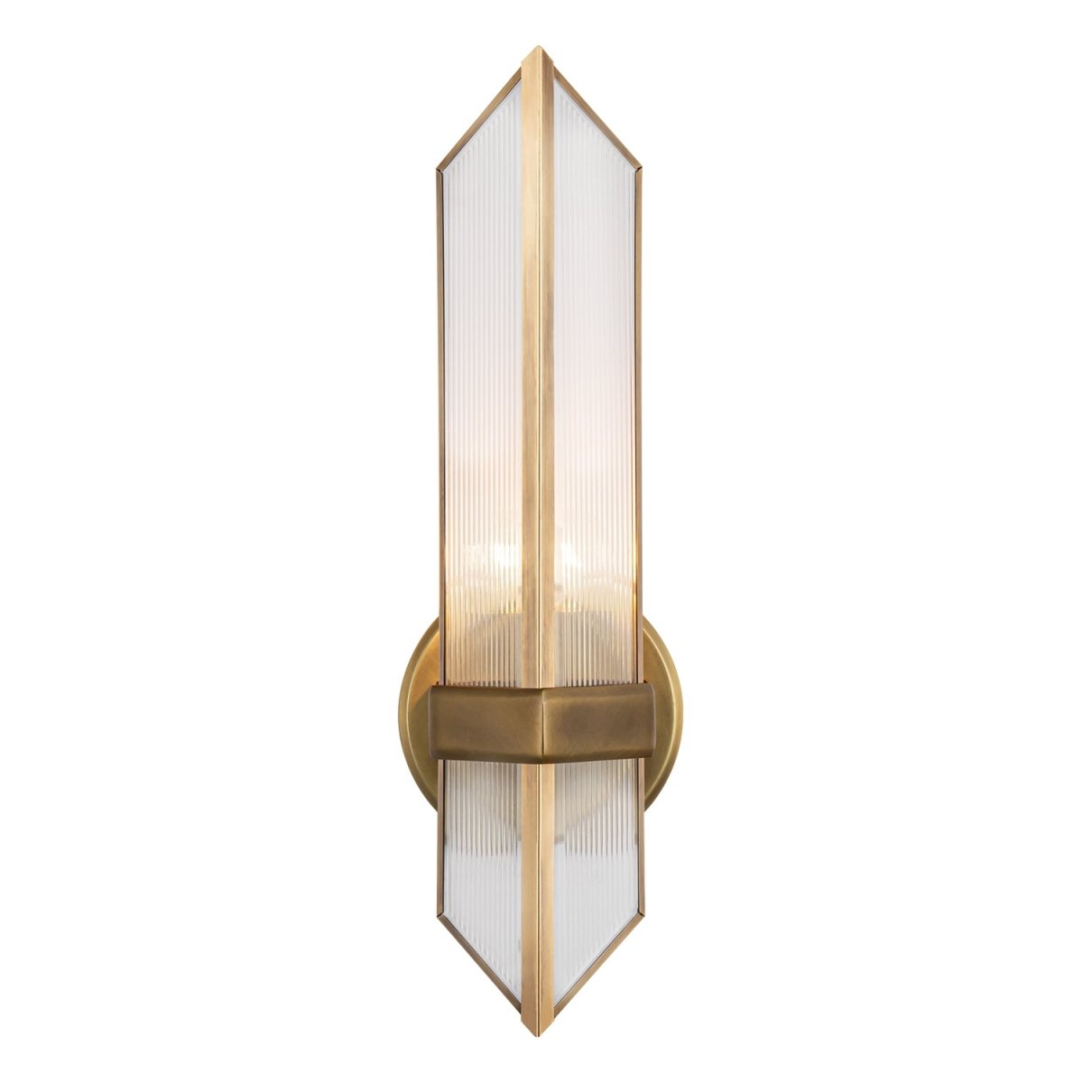Murale Cairo - Verre à côte / laiton vintage 1 by Alora Lighting | Luminaires & cie