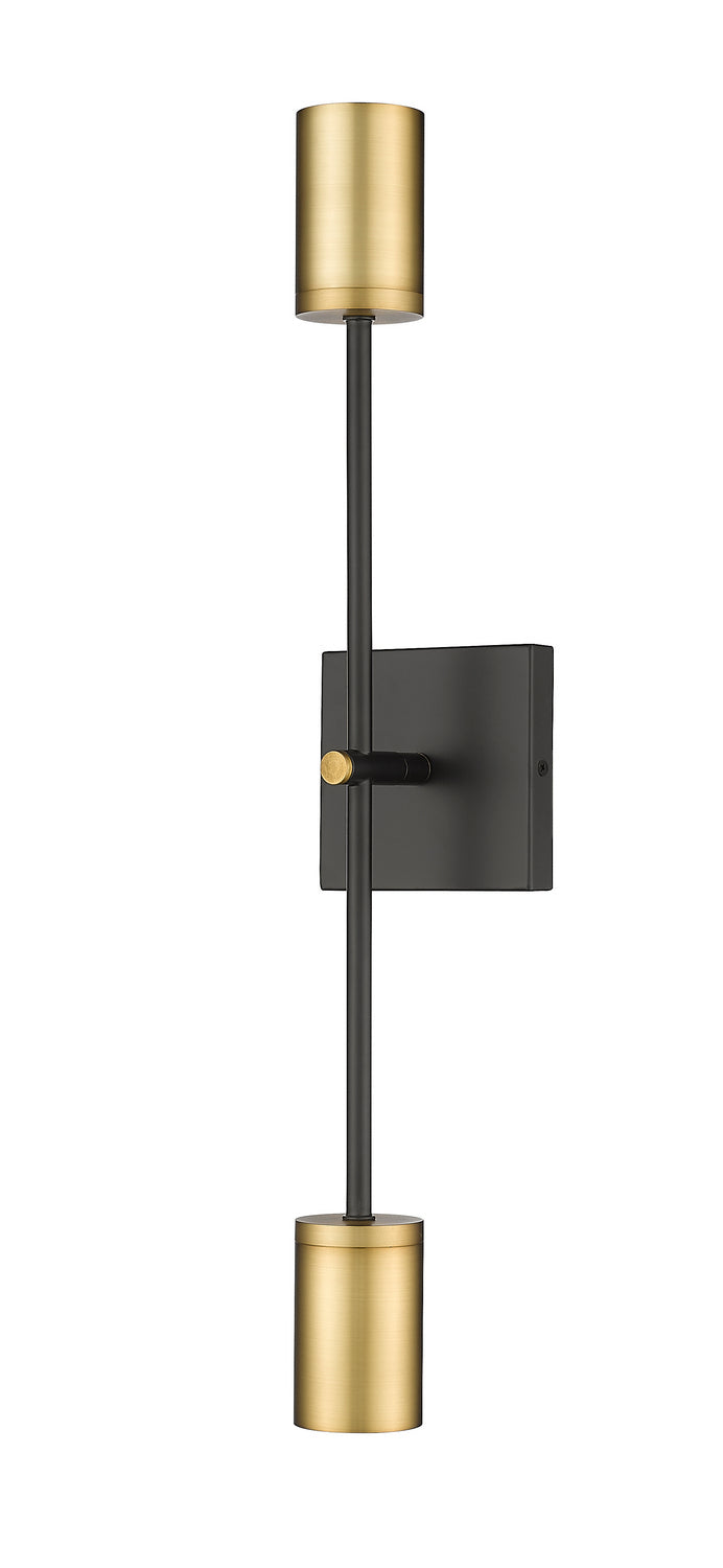 Applique murale Calumet Noir mat + Laiton vieilli, nombre ampoules 2 – Z-Lite