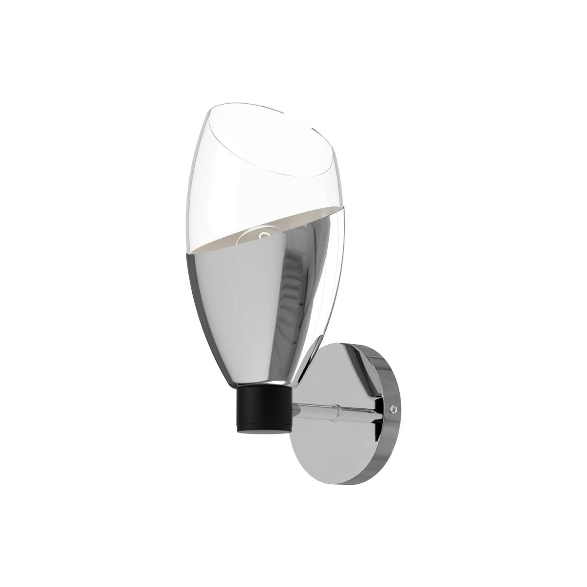 Murale Capri - Chrome / verre transparent 12 1/8" by Alora Lighting | Luminaires & cie