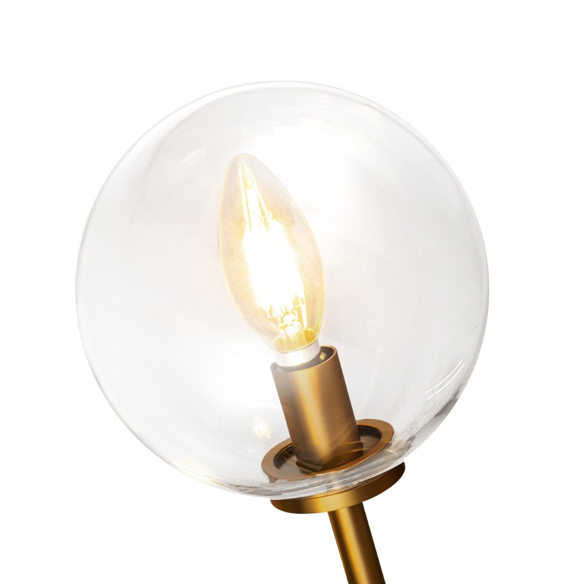 Murale Cassia - Or vieilli / Verre transparent 2 by Alora Lighting | Luminaires & cie