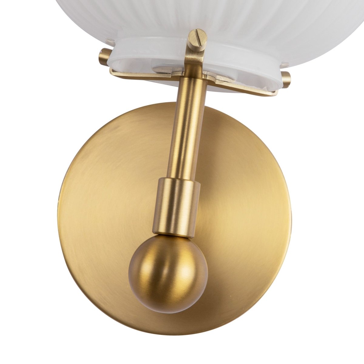 Murale Cherise - Gold Gold / Verre d'opale côtelée en or brossé by Alora Lighting | Luminaires & cie