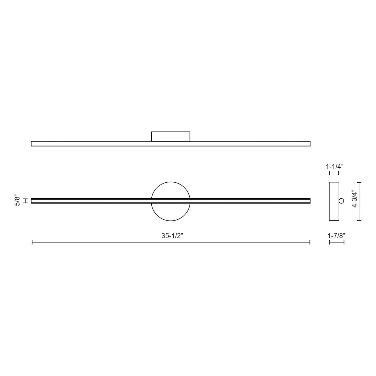 Applique murale Chute Noir, 35 1/2" – vue 3