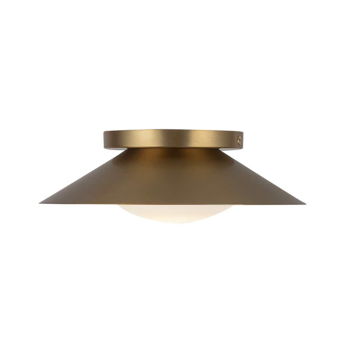 Semi-plafonnier Cleo Or brossé/Verre opale – vue 3