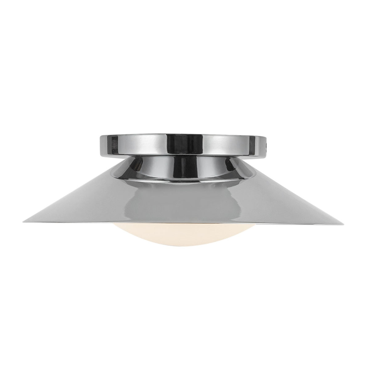 Semi-plafonnier Cleo Chrome / Opale – vue 2