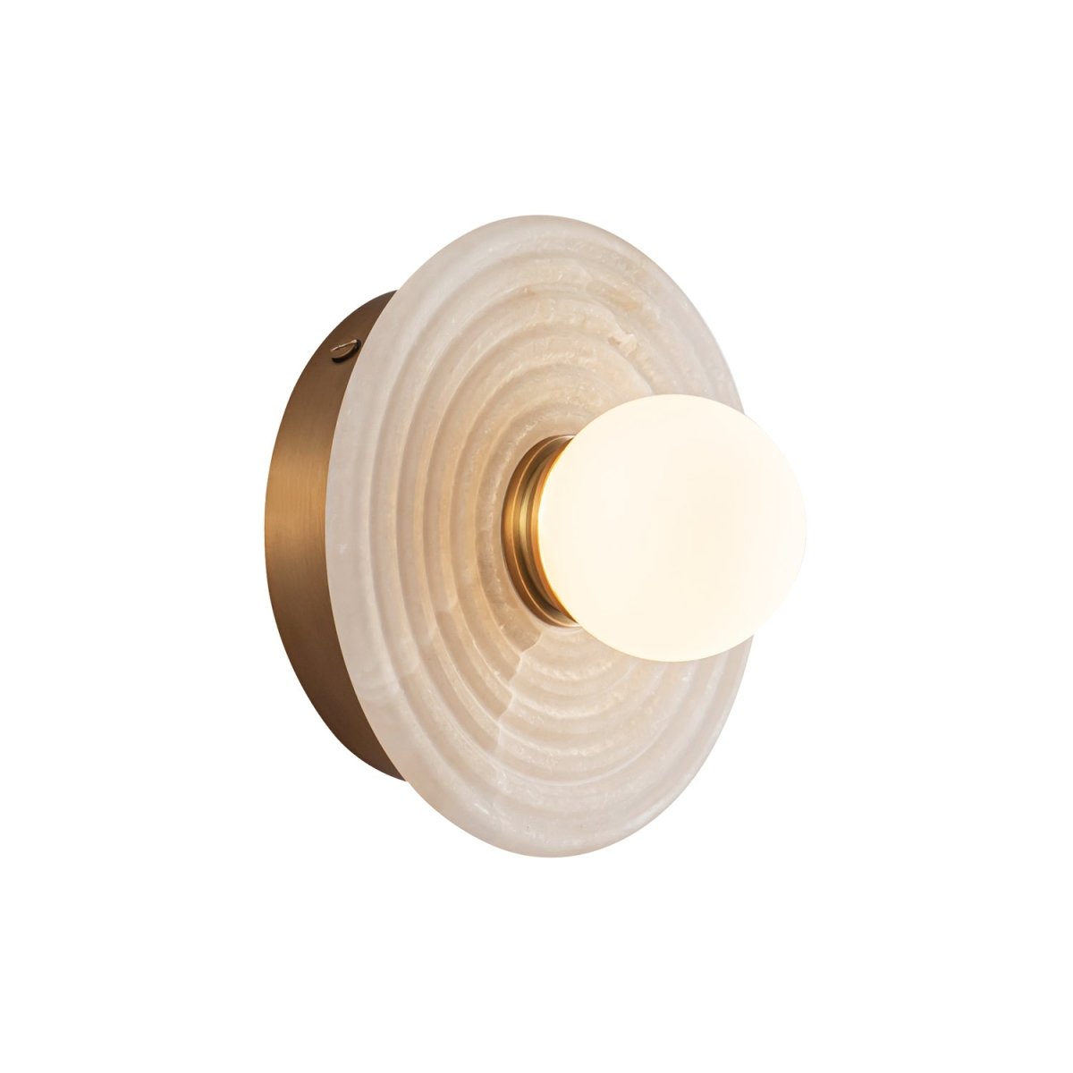 Murale Dahlia - Laiton / albâtre vintage by Alora Lighting | Luminaires & cie