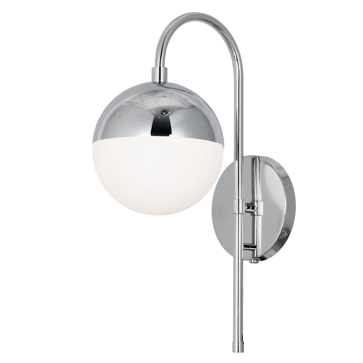 Murale Dayana - Chrome poli 7" 18 1/2" by Dainolite | Luminaires & cie