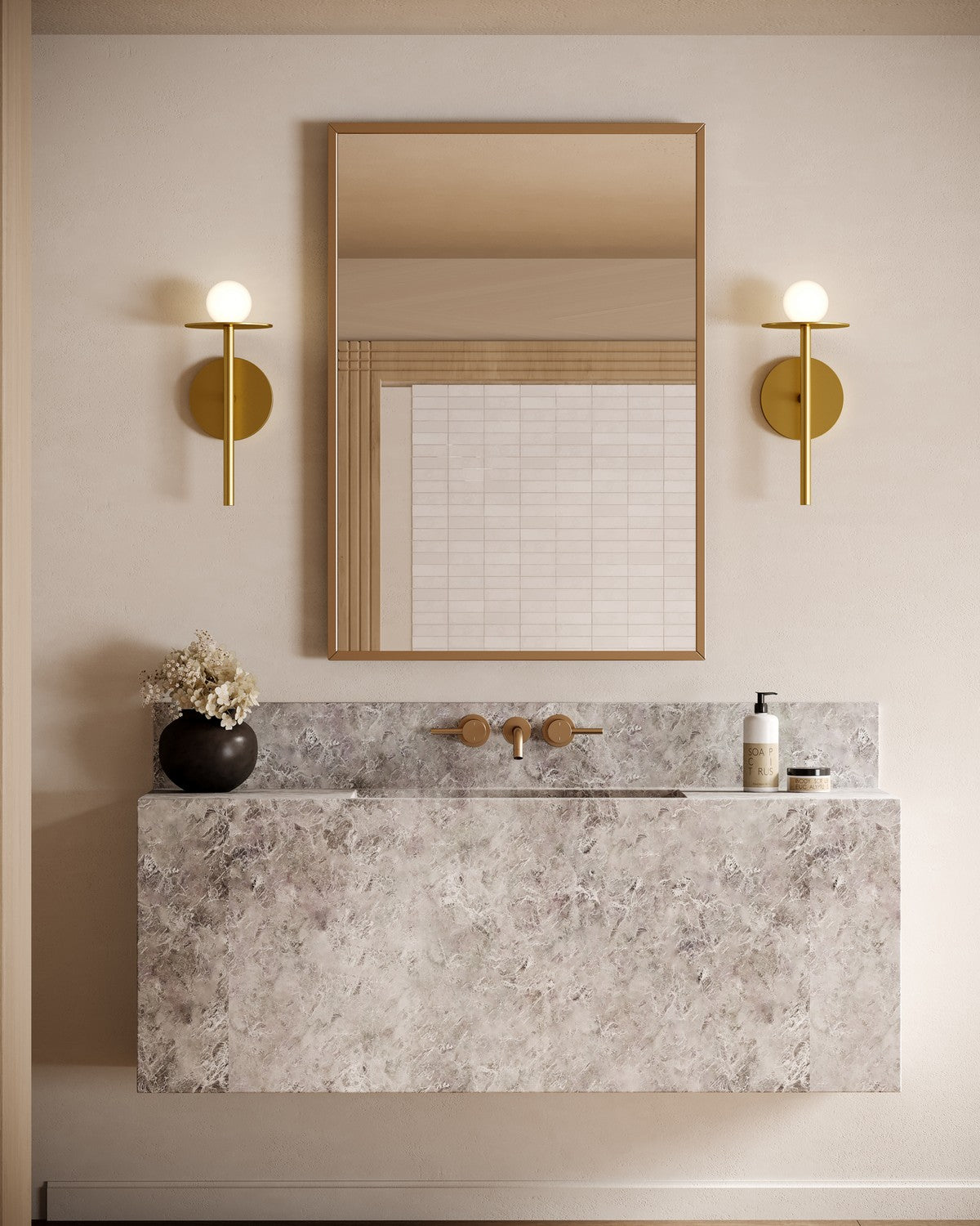 Applique murale Elixir Or brossé, 4" – vue 6