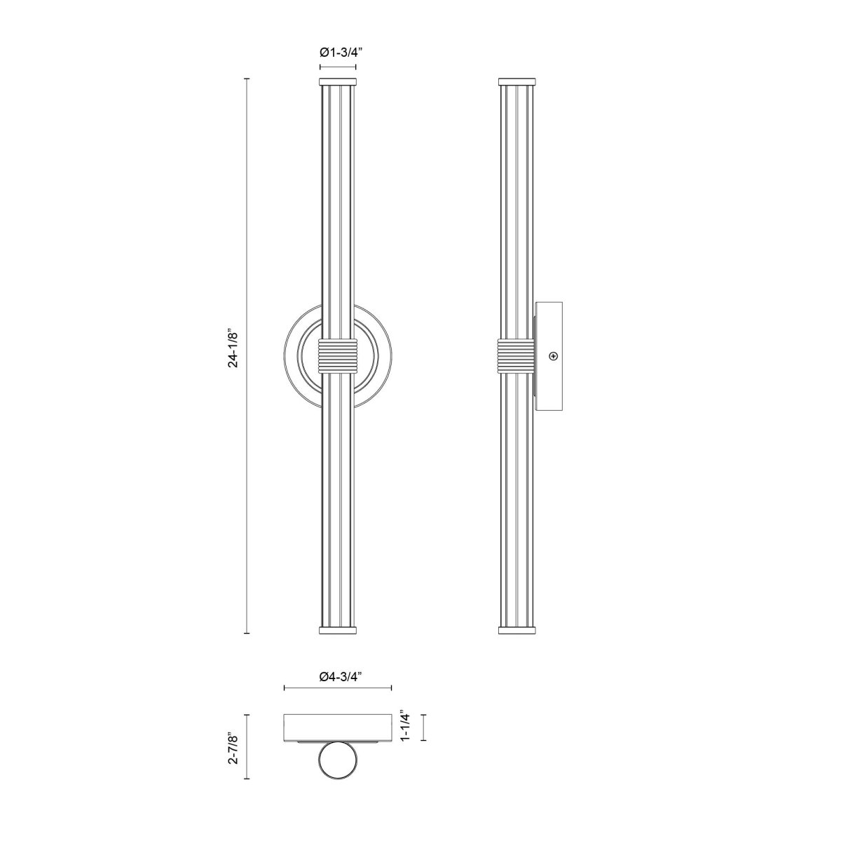 Murale Elsie - Or brossé 24 1/8" by Alora Lighting | Luminaires & cie