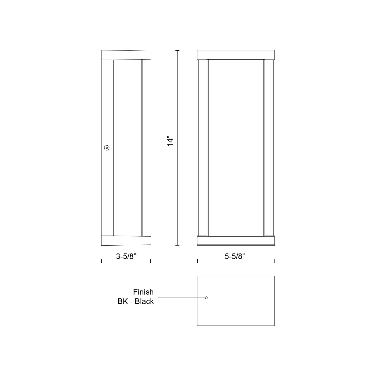 Murale extérieure Bravo - 14" by Kuzco Lighting | Luminaires & cie