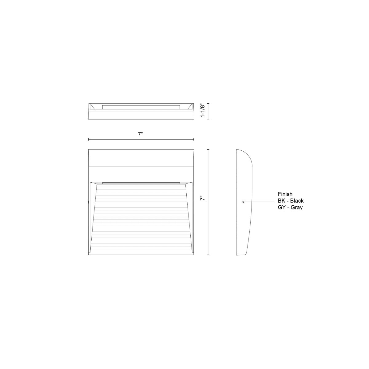 Murale extérieure Casa - Noir 7" by Kuzco Lighting | Luminaires & cie