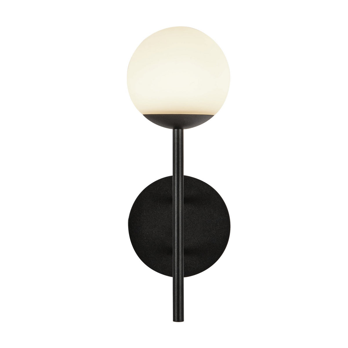 Applique extérieure Claremont Noir / Verre opale – vue 3