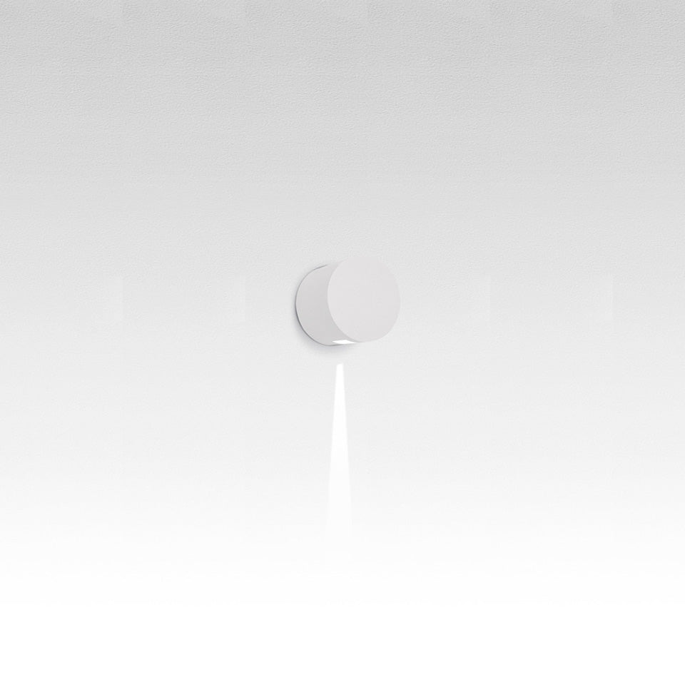 Murale Extérieure Effetto - Rond Blanc RAL 9002 1x Faisceau / Étroit by Artemide | Luminaires & cie