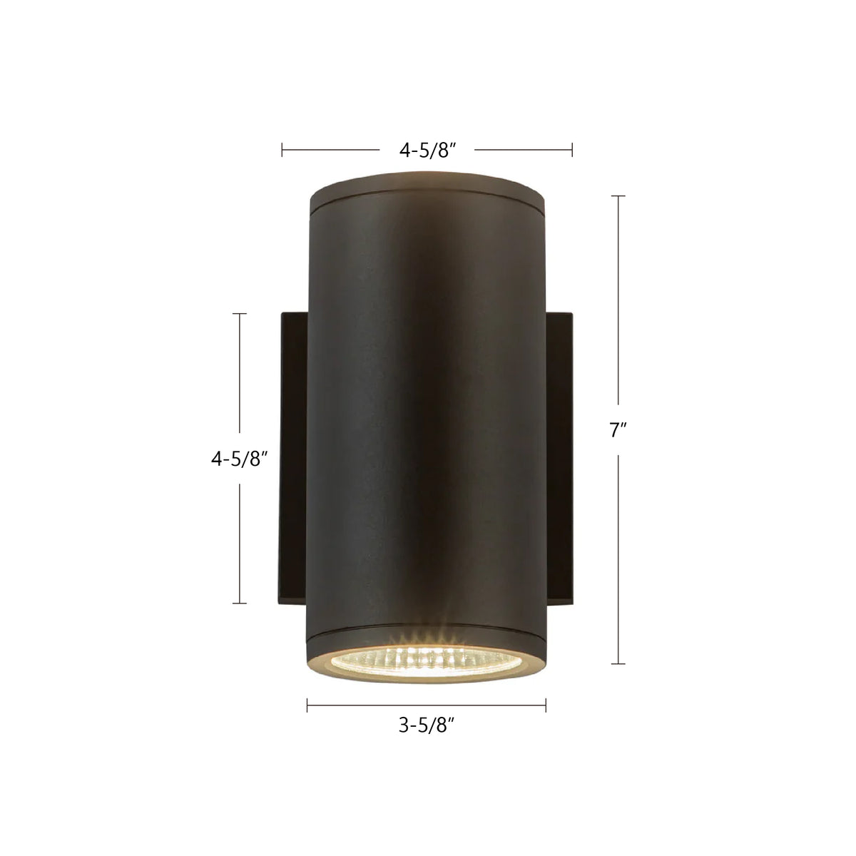 Applique extérieure 3po Nordic Vers le haut + vers le bas, Blanc, 7" – vue 3