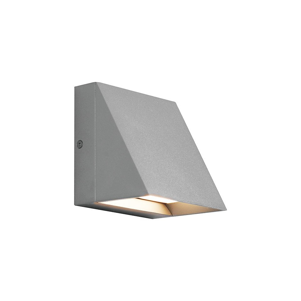Murale extérieure Pitch Single - Argent 3000K (Blanc doux) by Tech Lighting | Luminaires & cie