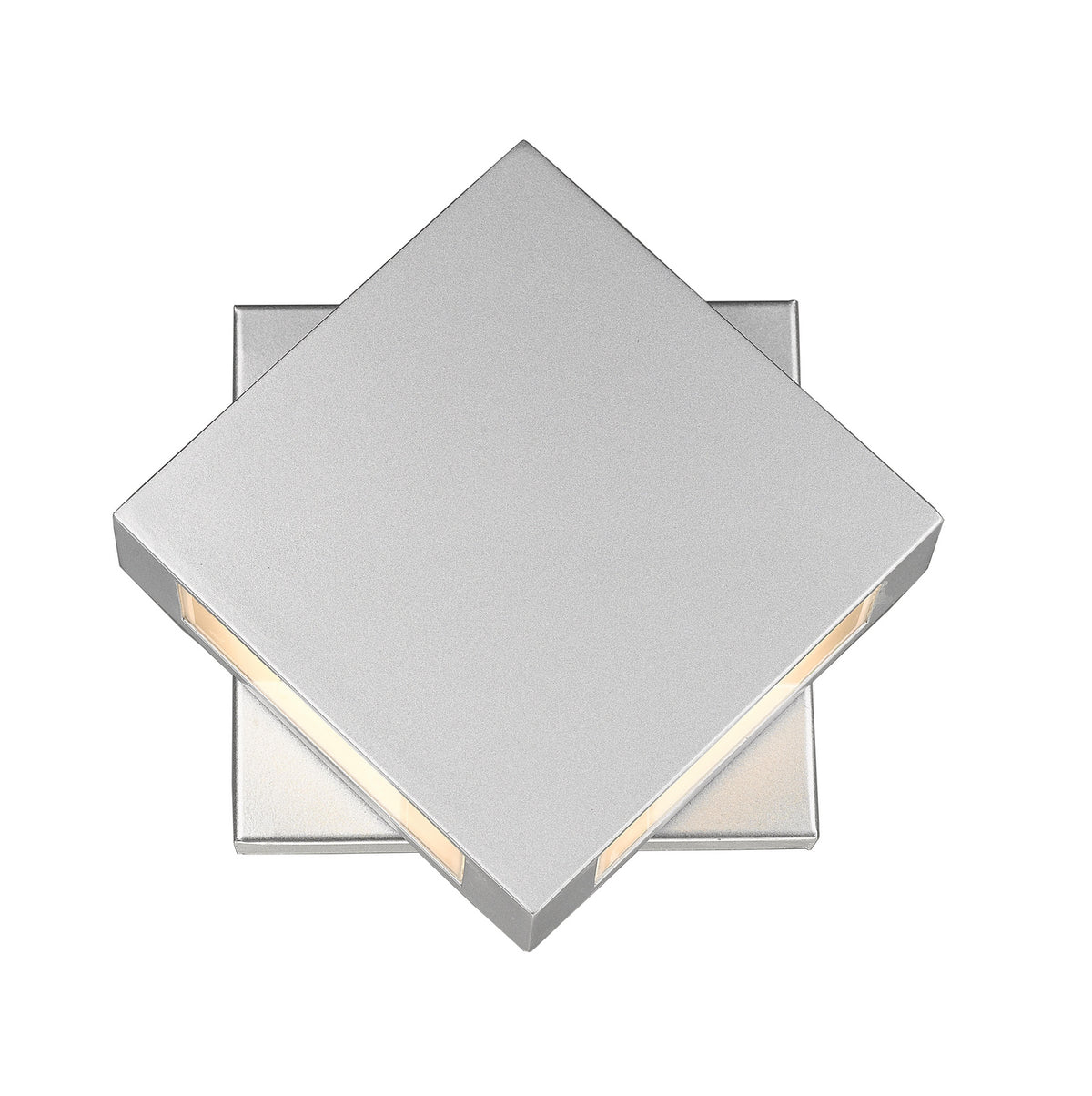 Applique extérieure Quadrate Argent, 9 1/4", nombre ampoules 2 – Z-Lite