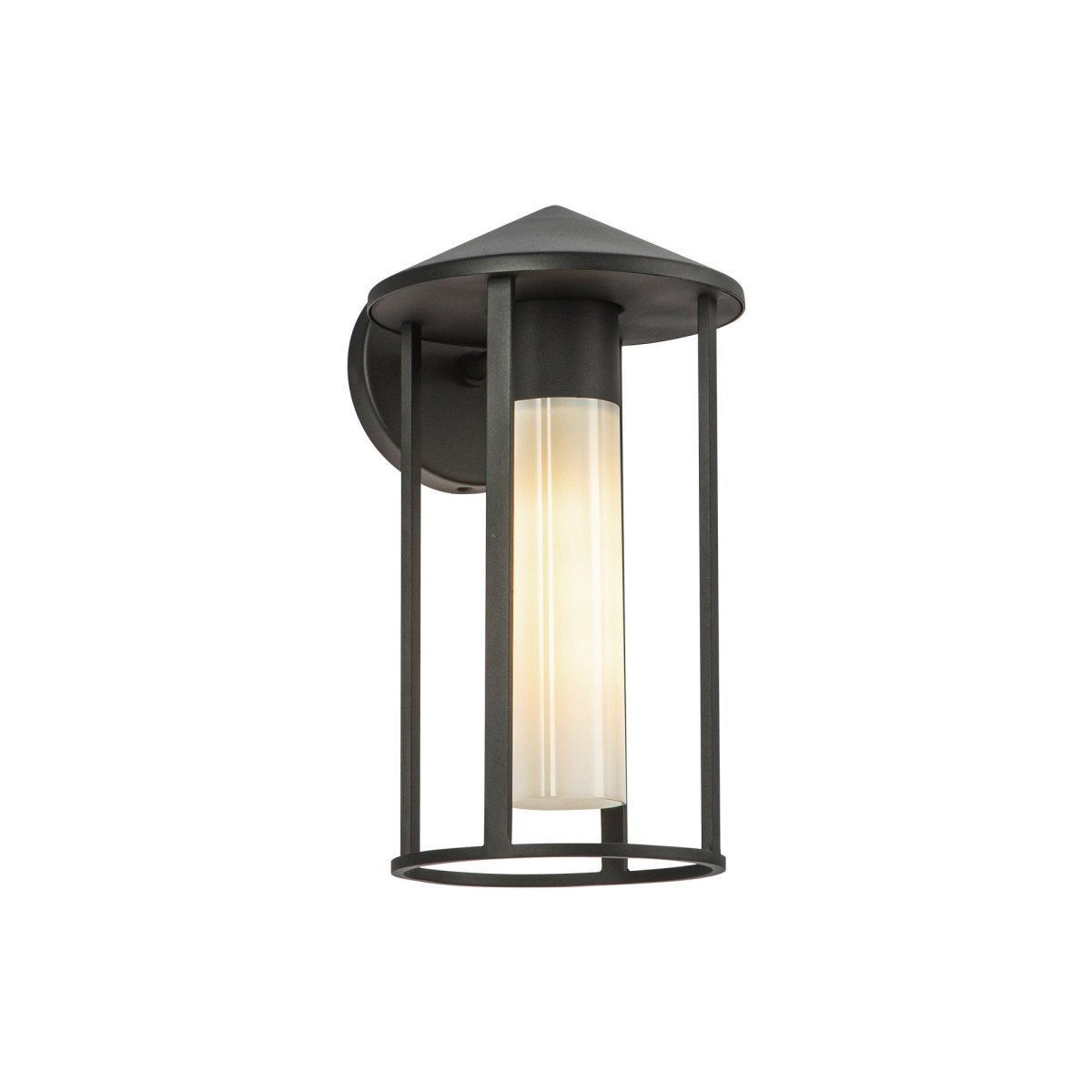 Murale extérieure Tenko - Verre d'opale noir / brillant 12 5/8" by Alora Lighting | Luminaires & cie