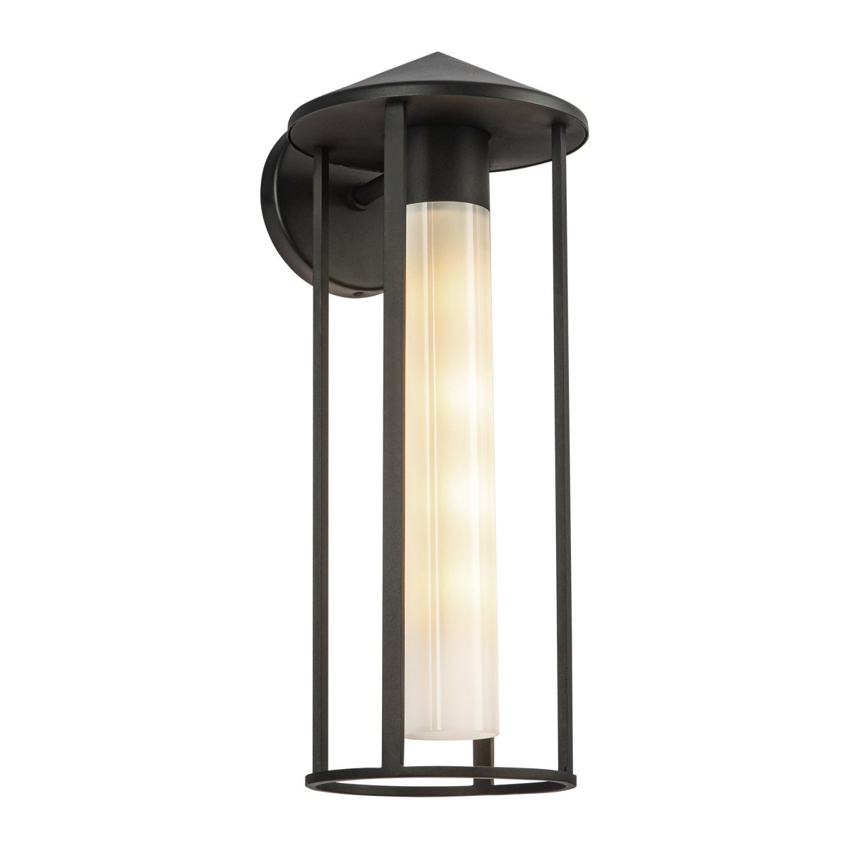 Murale extérieure Tenko - Verre d'opale noir / brillant 17 5/8" by Alora Lighting | Luminaires & cie