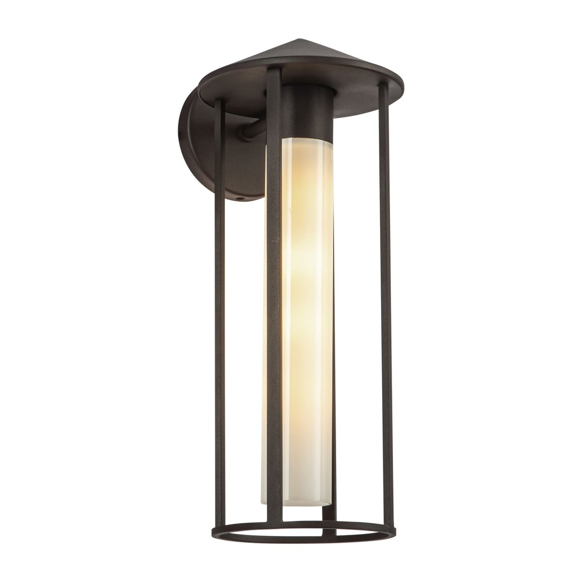 Murale extérieure Tenko - Verre d'opale bronze / brillant 17 5/8" by Alora Lighting | Luminaires & cie