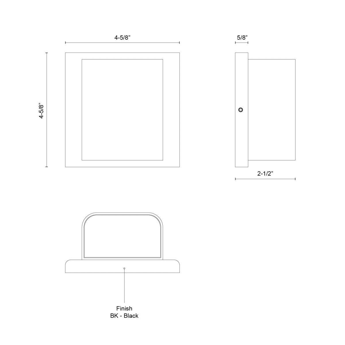 Murale extérieure Tolan - Noir Éclairage 1 direction by Kuzco Lighting | Luminaires & cie