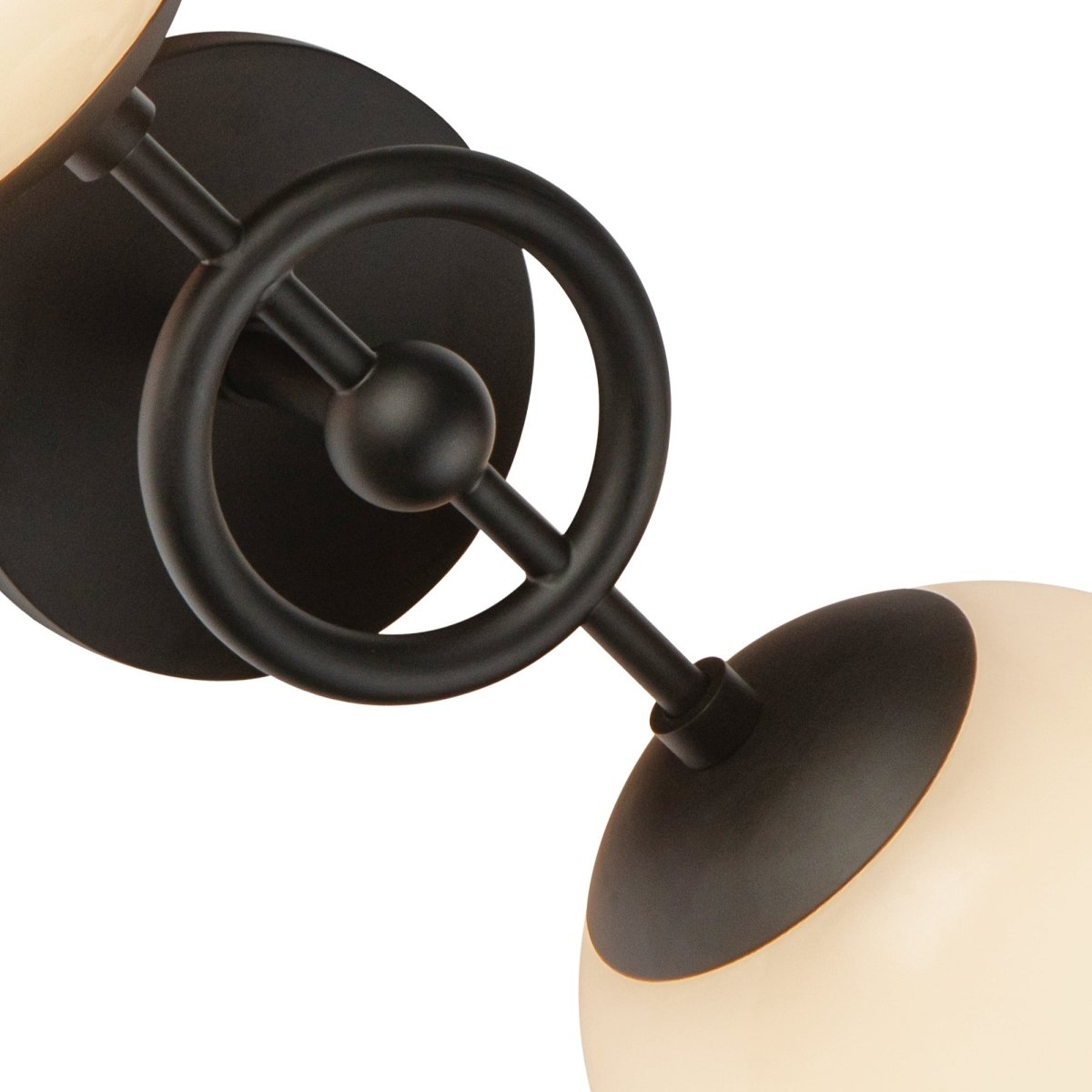 Murale Fiore - Verre d'opale noir / brillant mat 18 1/2" by Alora Lighting | Luminaires & cie