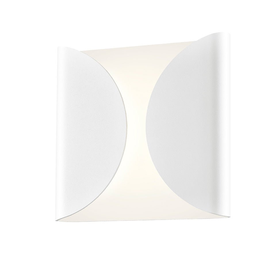 Murale Folds - Blanc texturé 8" by Sonneman | Luminaires & cie