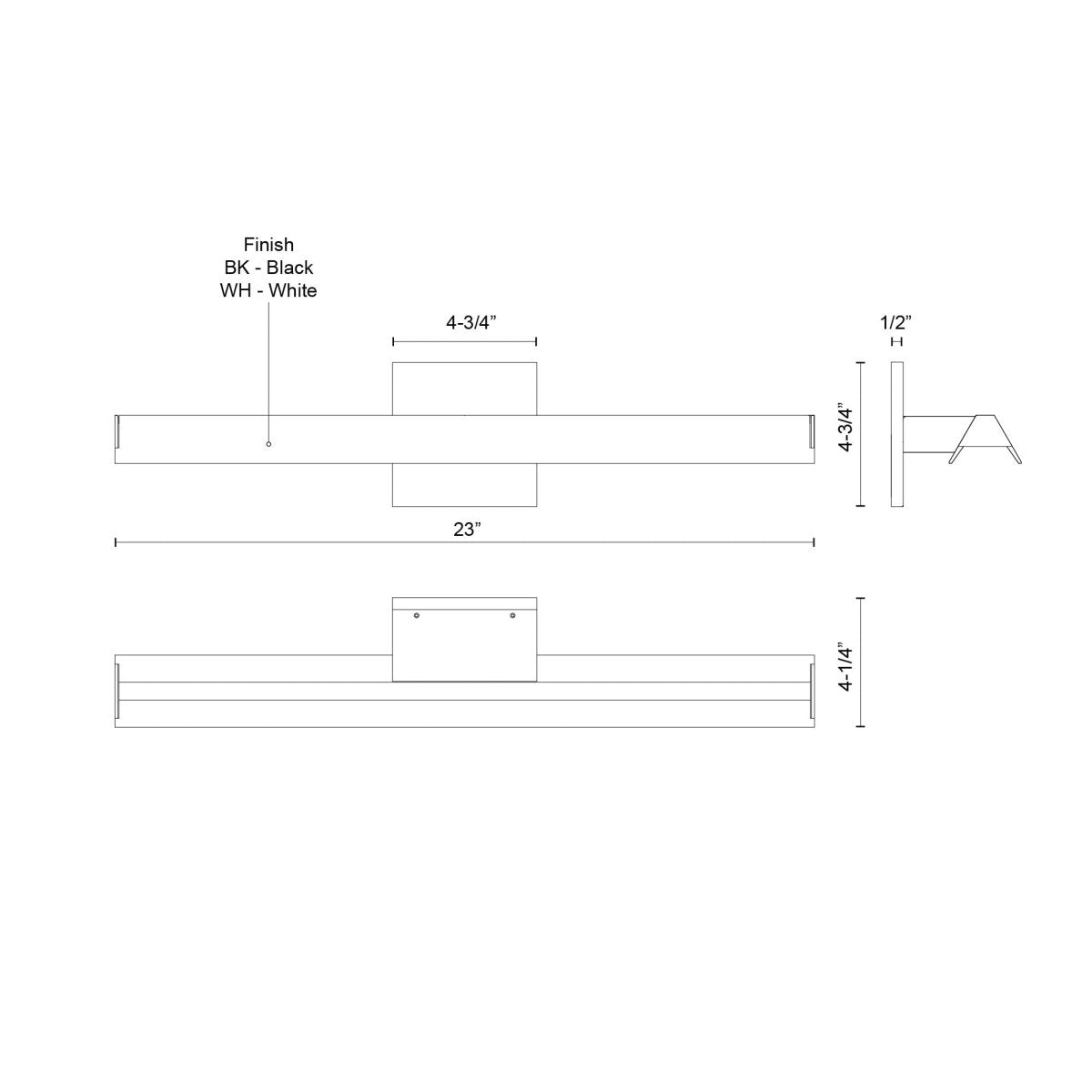 Murale Galleria - Noir 23" 3000K by Kuzco Lighting | Luminaires & cie