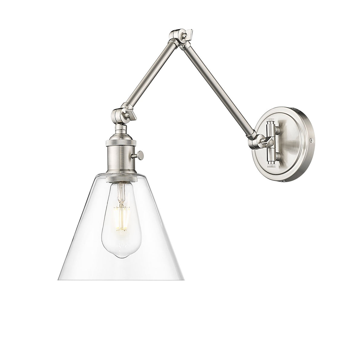Applique murale Gayson Nickel brossé, Transparent – Z-Lite