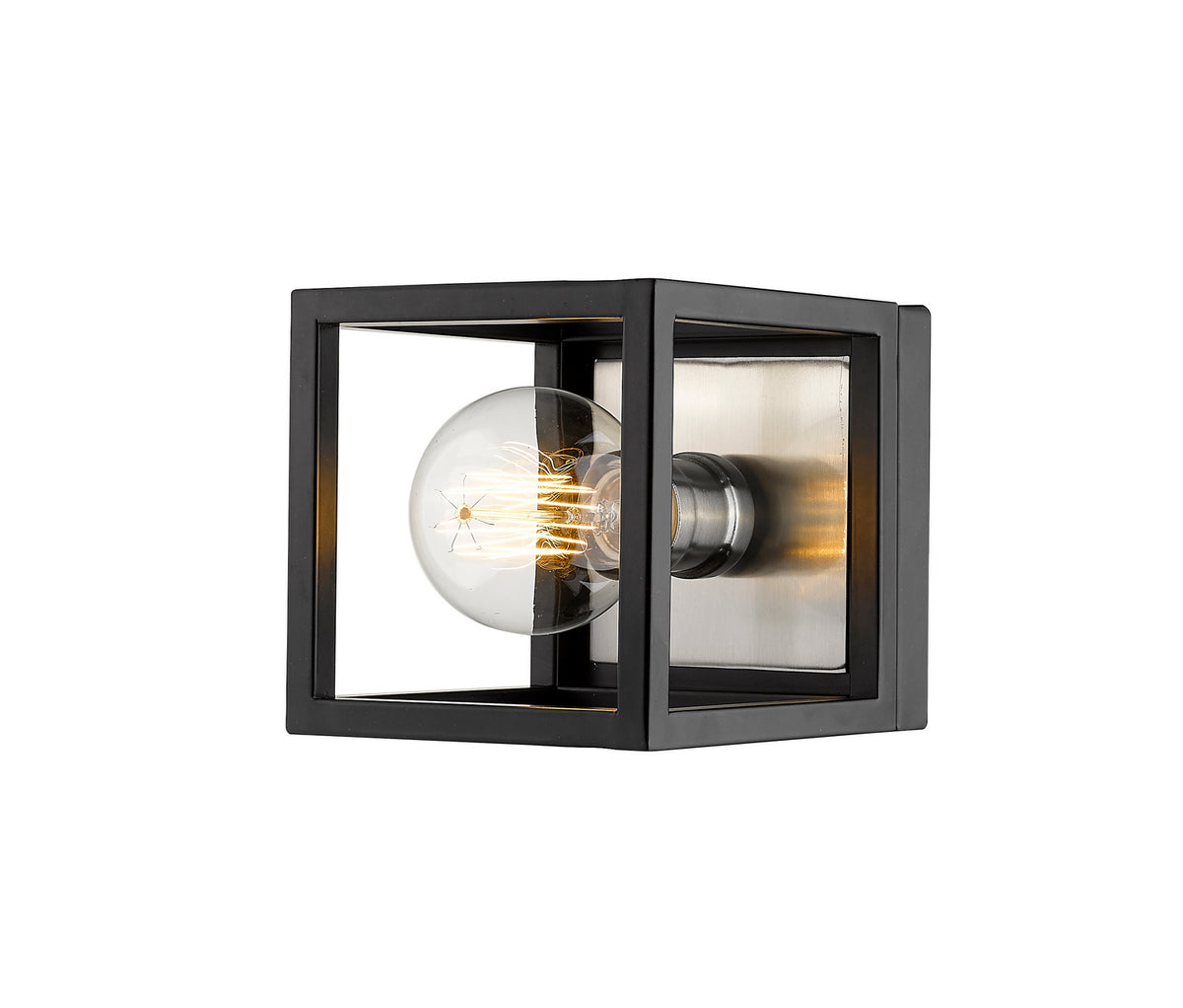 Applique murale Kube Noir mat + Nickel brossé – Z-Lite