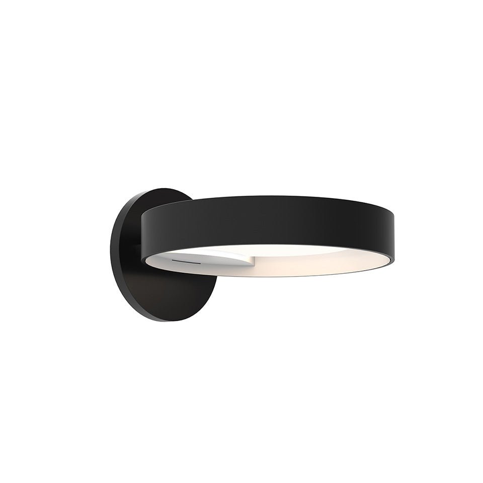 Murale Light Guide Ring - Noir Satiné Blanc Simple by Sonneman | Luminaires & cie
