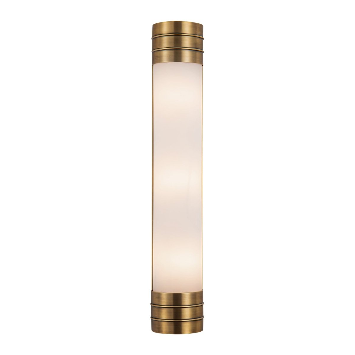 Murale linéaire Willard - Laiton vintage Verre d'opale brillante 24 1/8" by Alora Lighting | Luminaires & cie