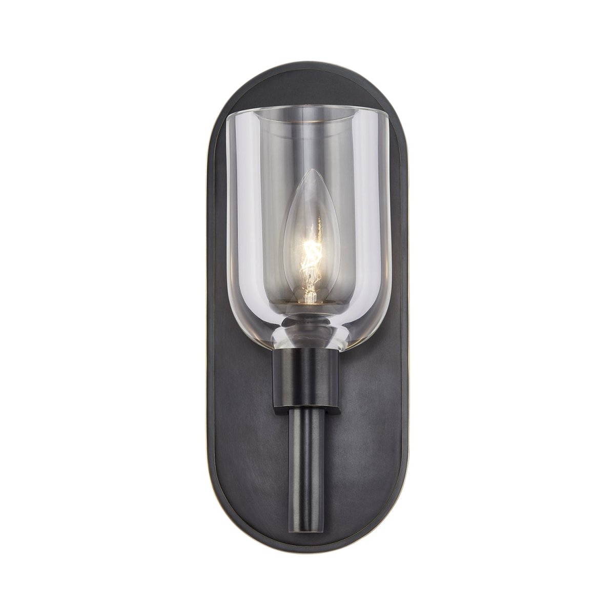 Murale Lucian - Cristal clair / bronze urbain 9" by Alora Lighting | Luminaires & cie