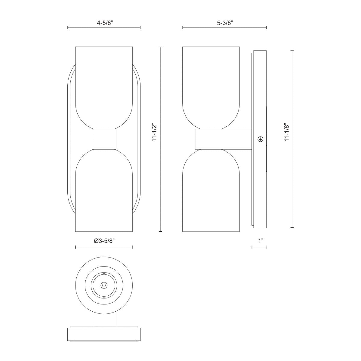 Murale Lucian - Nickel / albâtre poli 11 1/2" by Alora Lighting | Luminaires & cie