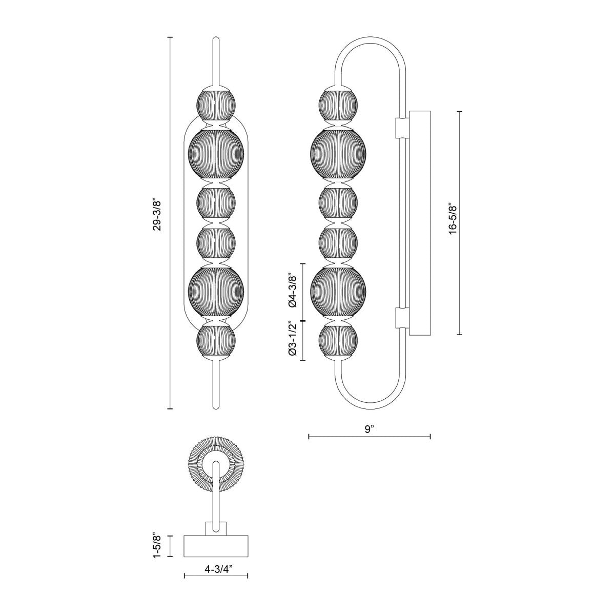 Murale Marni - Laiton naturel 4 3/4" by Alora Lighting | Luminaires & cie