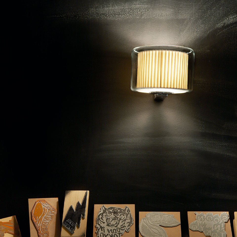 Murale Mercer - Coton blanc plissé by Marset | Luminaires & cie