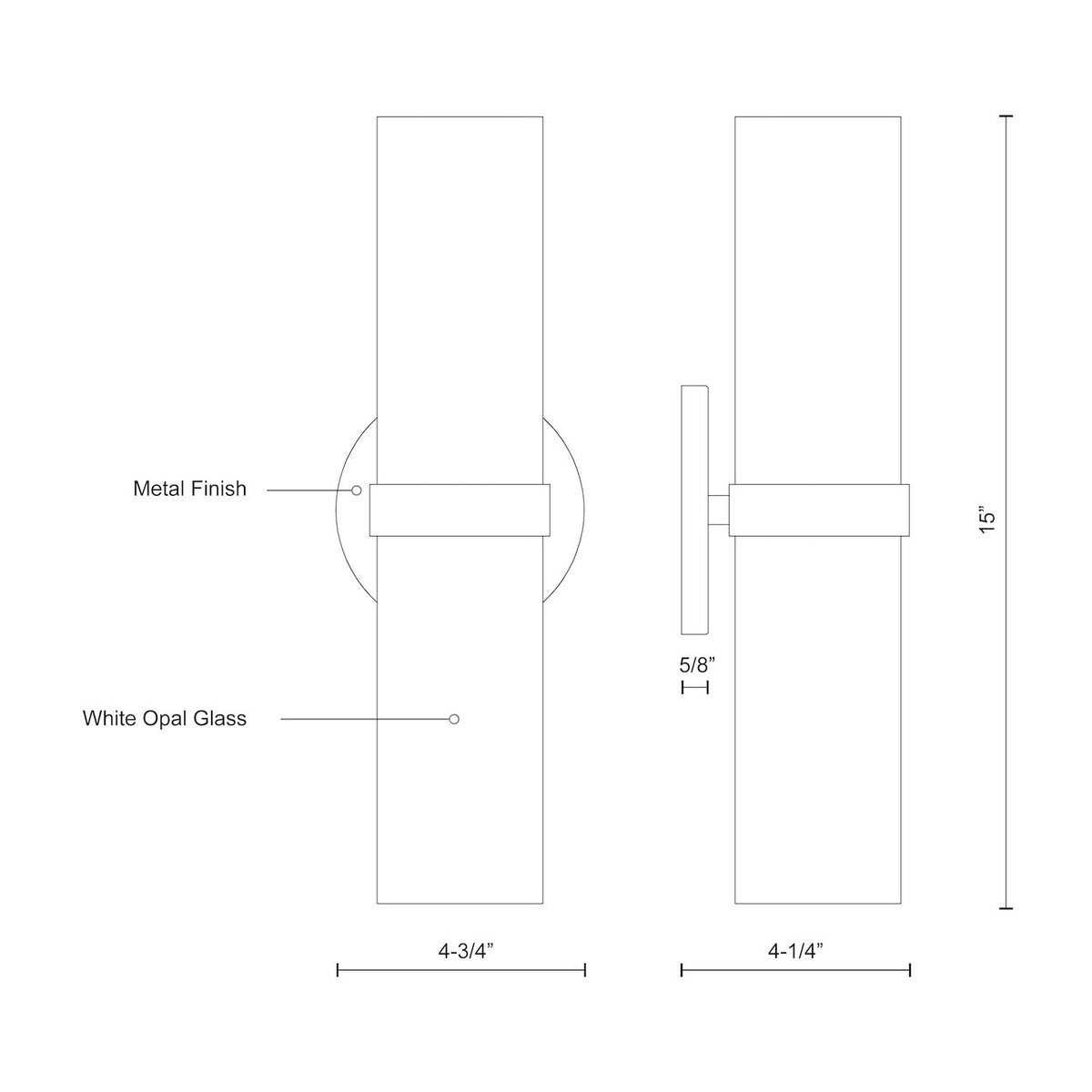 Applique murale Milano Or brossé, 15" – vue 2