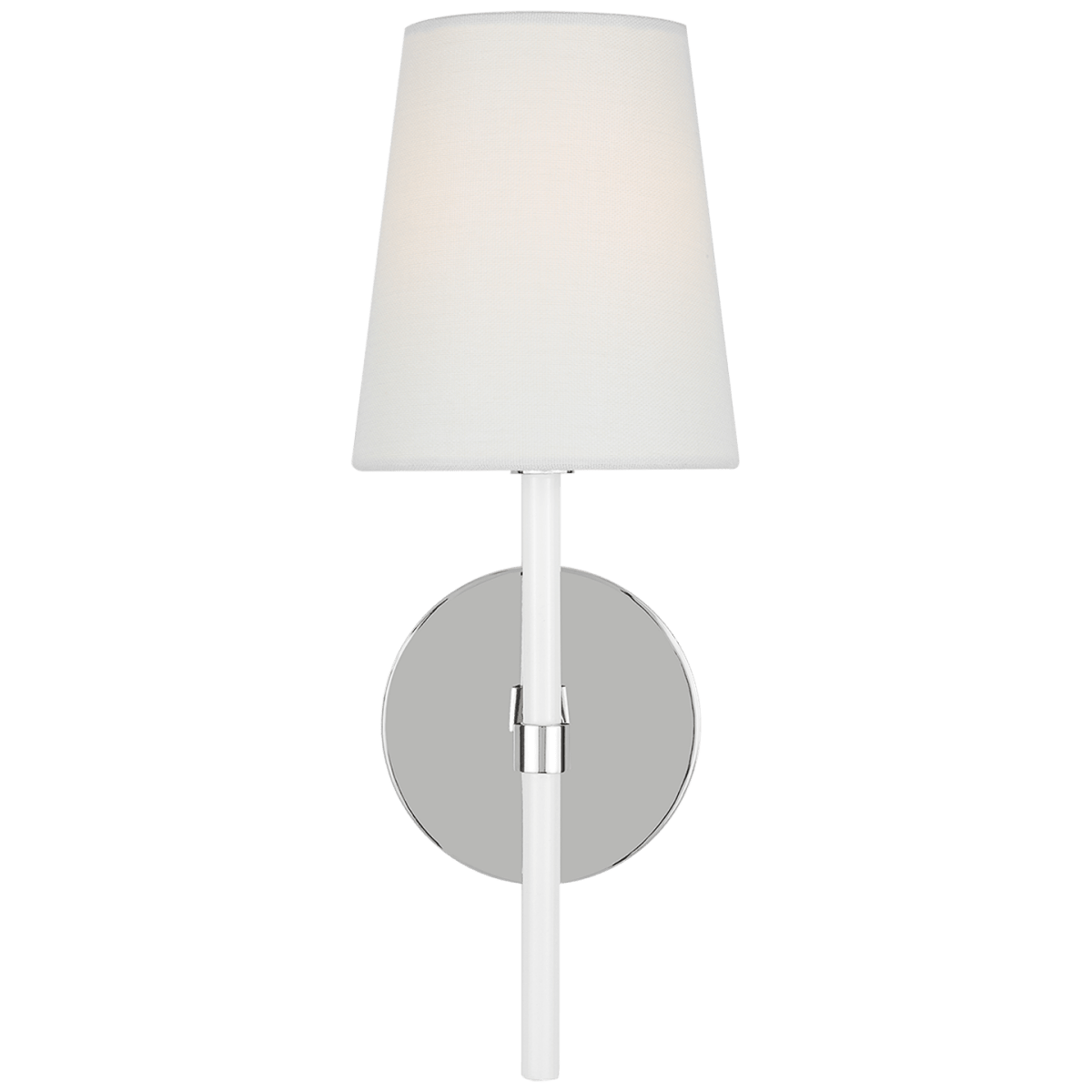 Murale Monroe - Nickel poli et blanc 13 5/8" by Visual Comfort Studio | Luminaires & cie