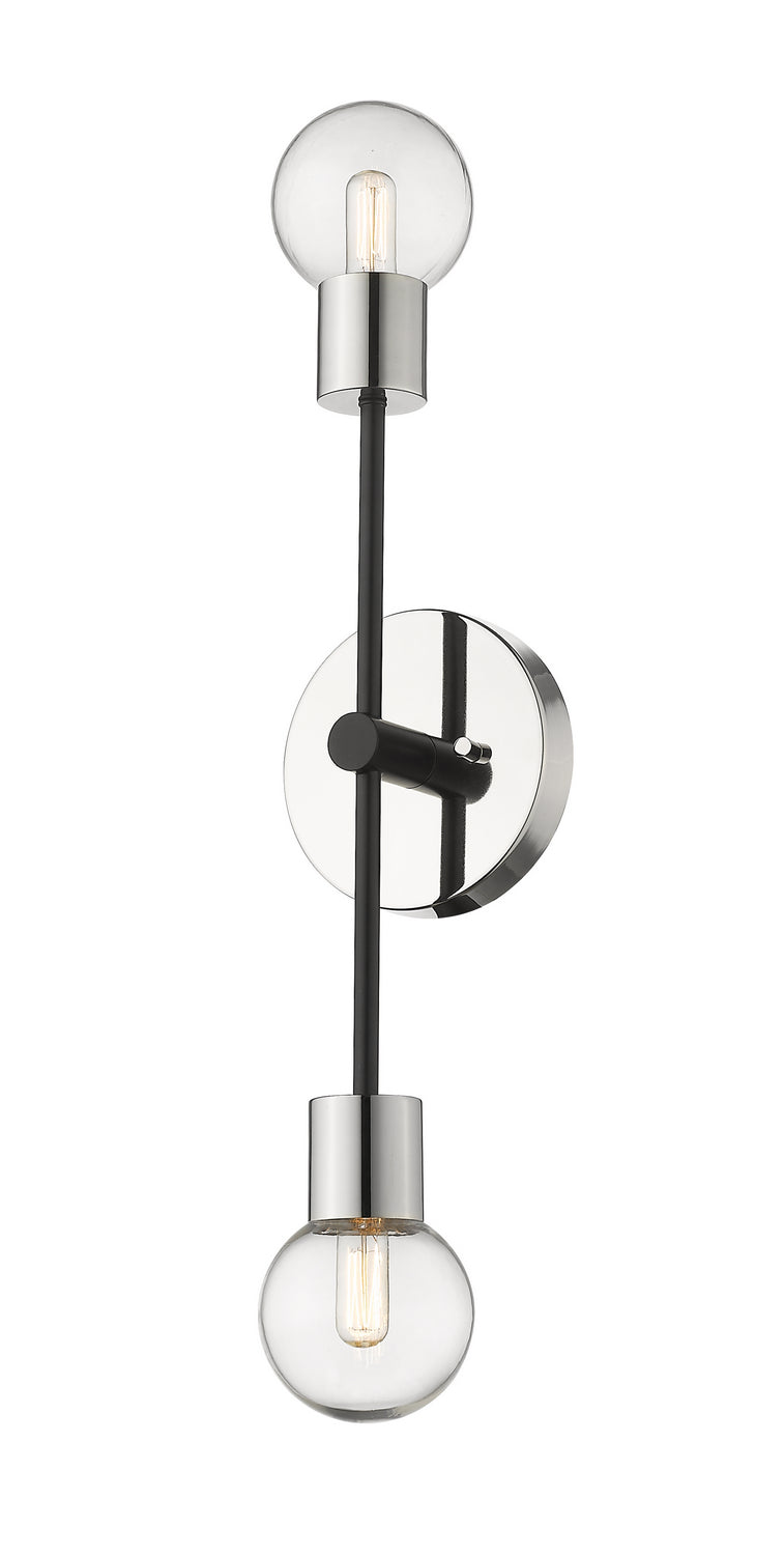 Applique murale Neutra Noir mat + Nickel poli, nombre ampoules 2 – Z-Lite