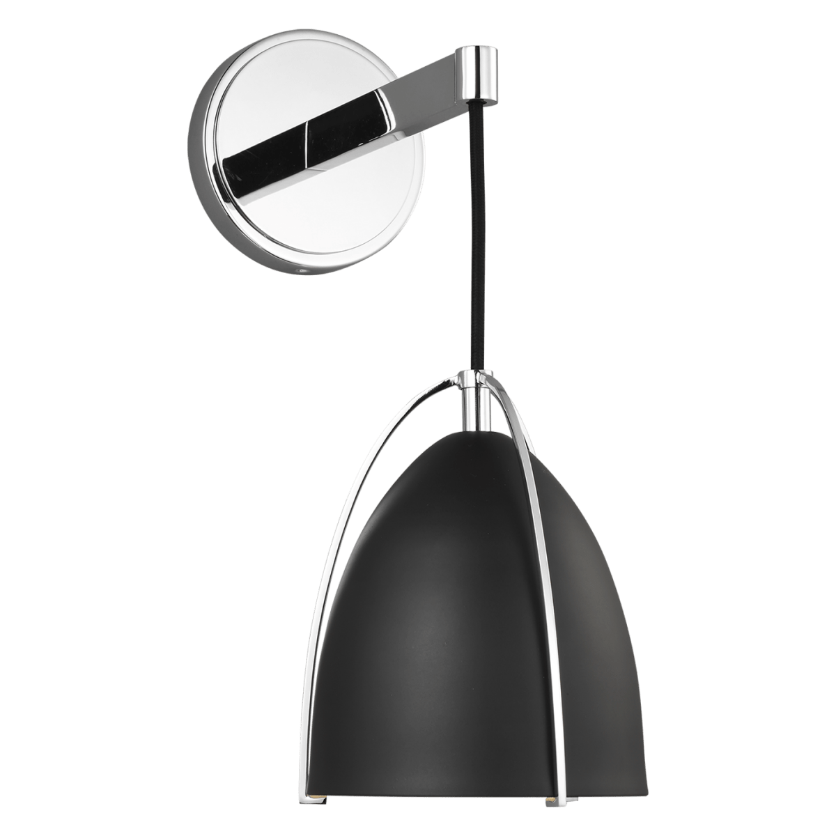 Murale Norman - Chrome Noir de minuit Ampoules DEL incluses by Visual Comfort Studio | Luminaires & cie