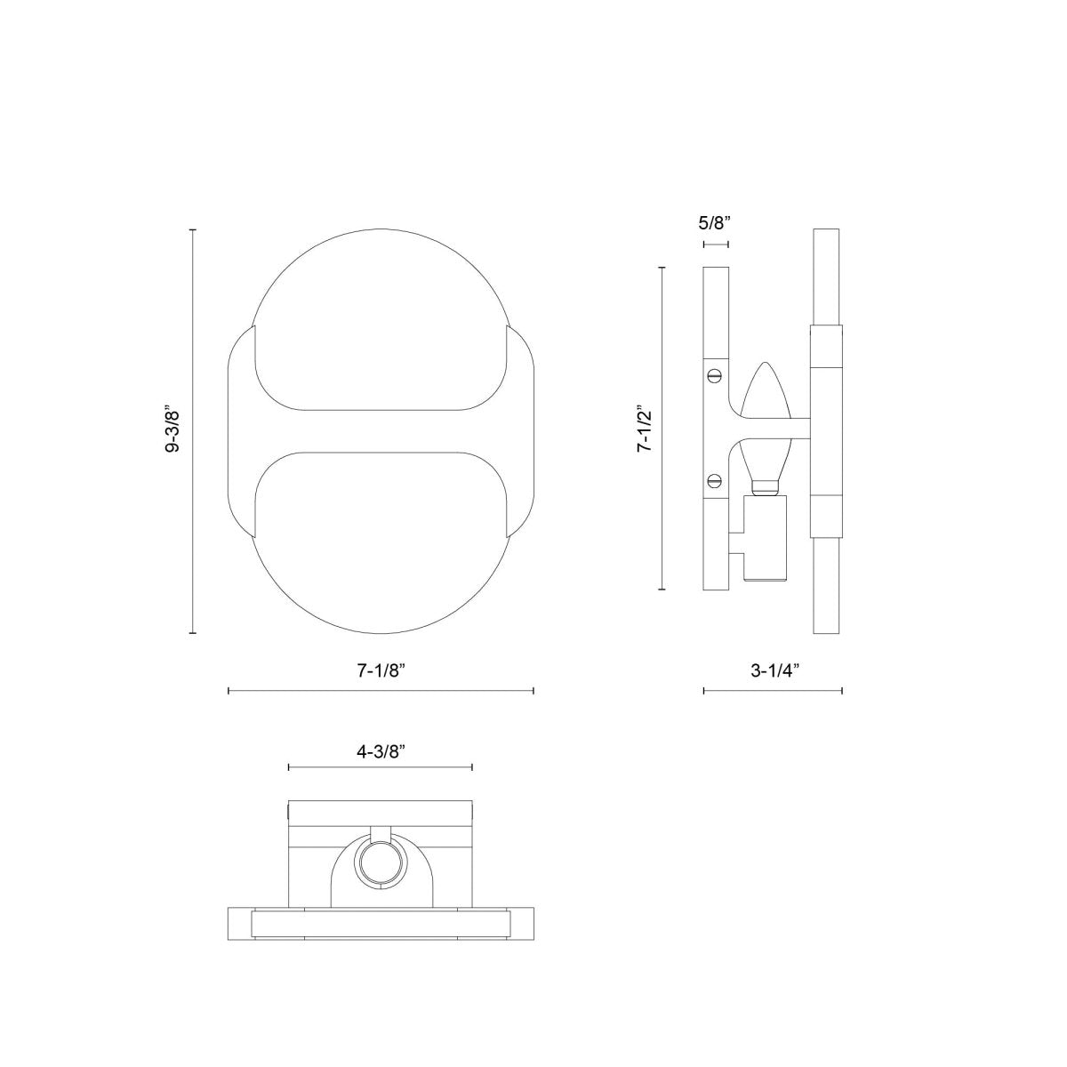 Murale Odin - Bronze / Albâtre urbain 9 3/8" by Alora Lighting | Luminaires & cie