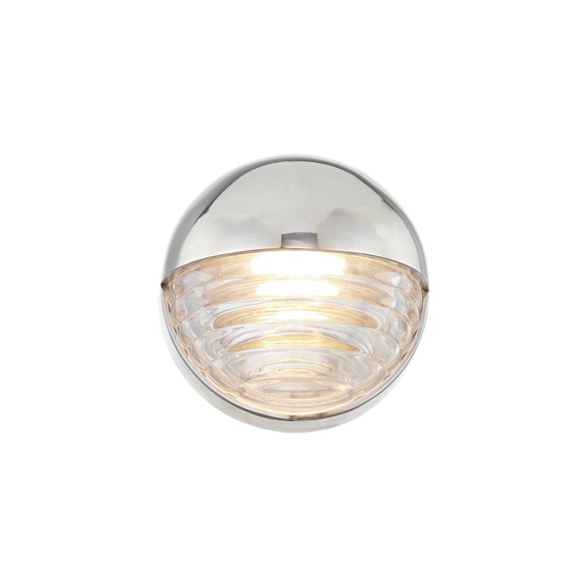 Murale Palais - Nickel poli / verre côtelé by Alora Lighting | Luminaires & cie
