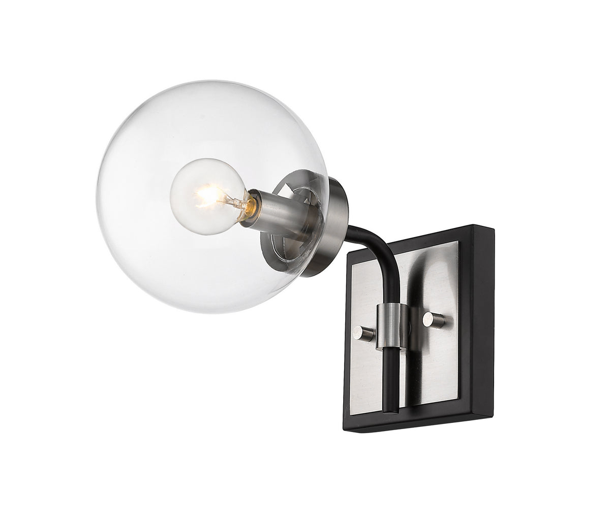 Applique murale Parsons Noir mat + Nickel brossé – Z-Lite