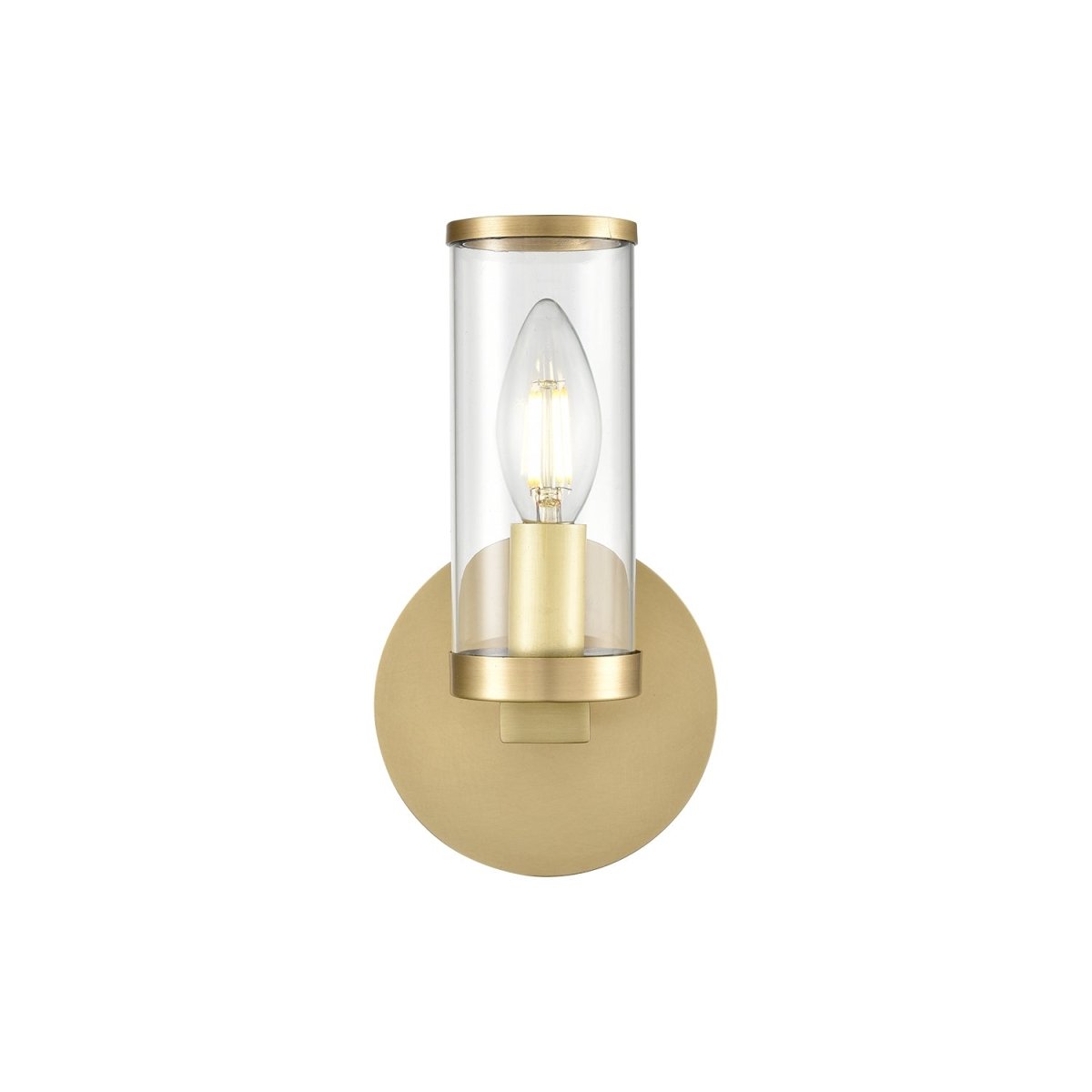 Murale Revolve - Verre transparent / laiton naturel 4 3/4" 8 5/8" by Alora Lighting | Luminaires & cie