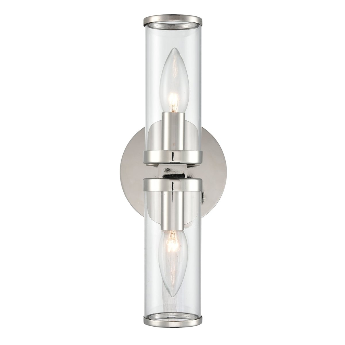 Murale Revolve - Verre transparent / nickel poli 4 3/4" 12 5/8" by Alora Lighting | Luminaires & cie