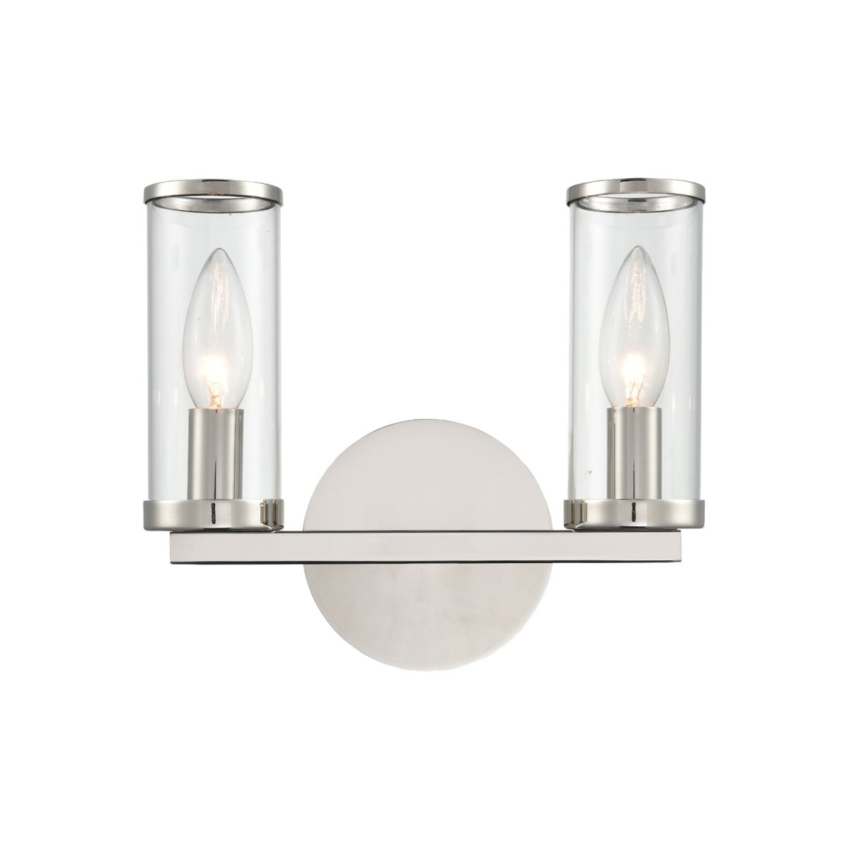 Murale Revolve - Verre transparent / nickel poli 10 3/8" 8 5/8" by Alora Lighting | Luminaires & cie