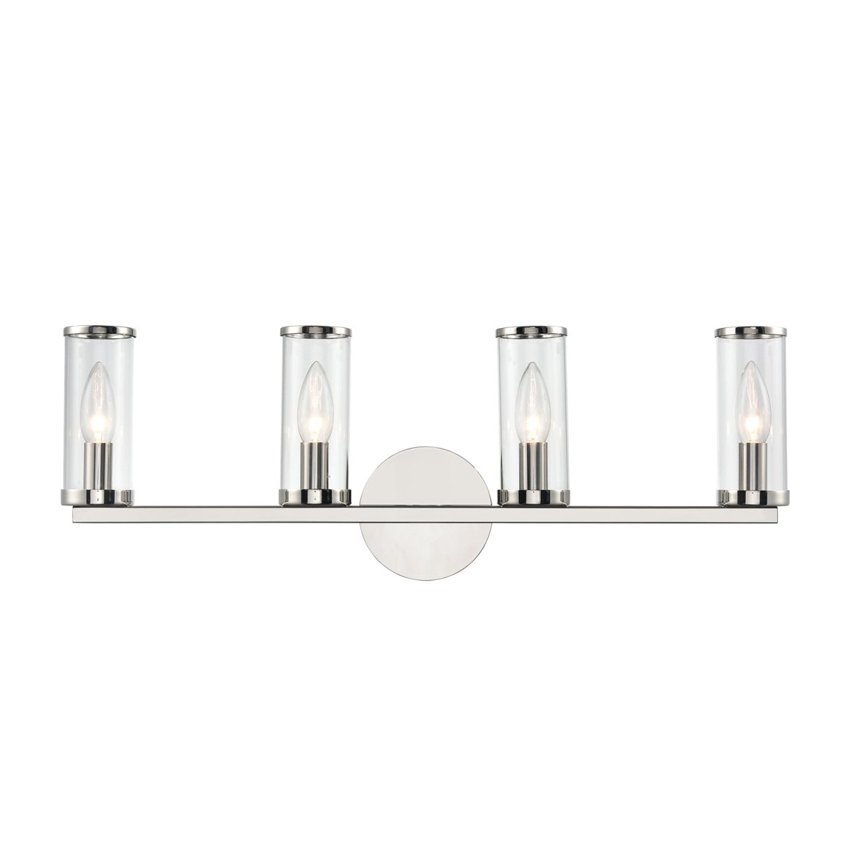 Murale Revolve - Verre transparent / nickel poli 25" 8 5/8" by Alora Lighting | Luminaires & cie