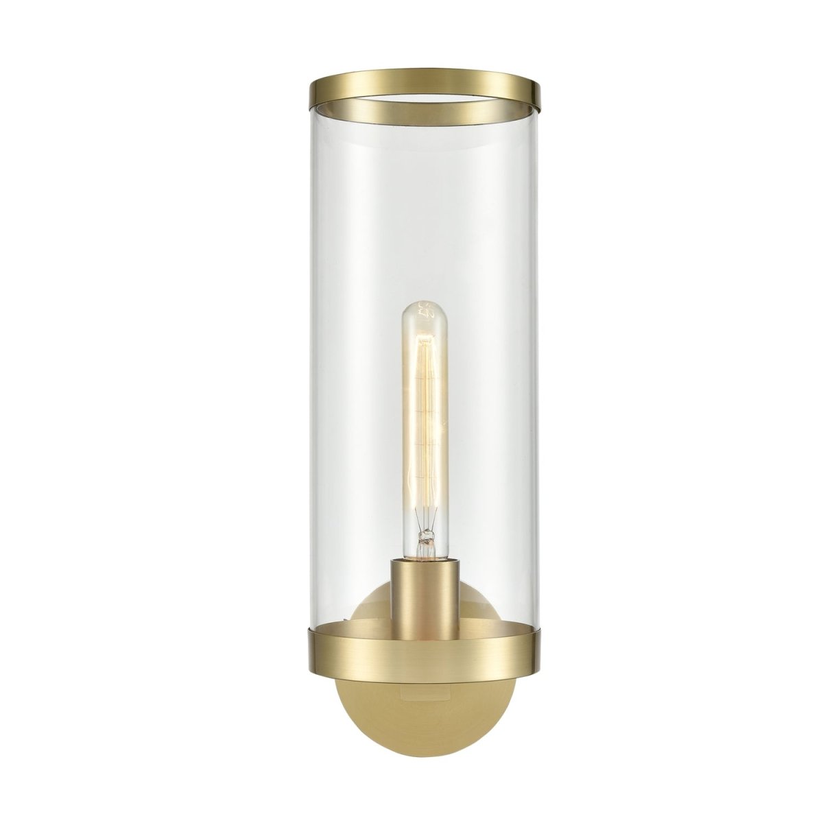 Murale Revolve II - Verre transparent / laiton naturel 16 3/4" by Alora Lighting | Luminaires & cie