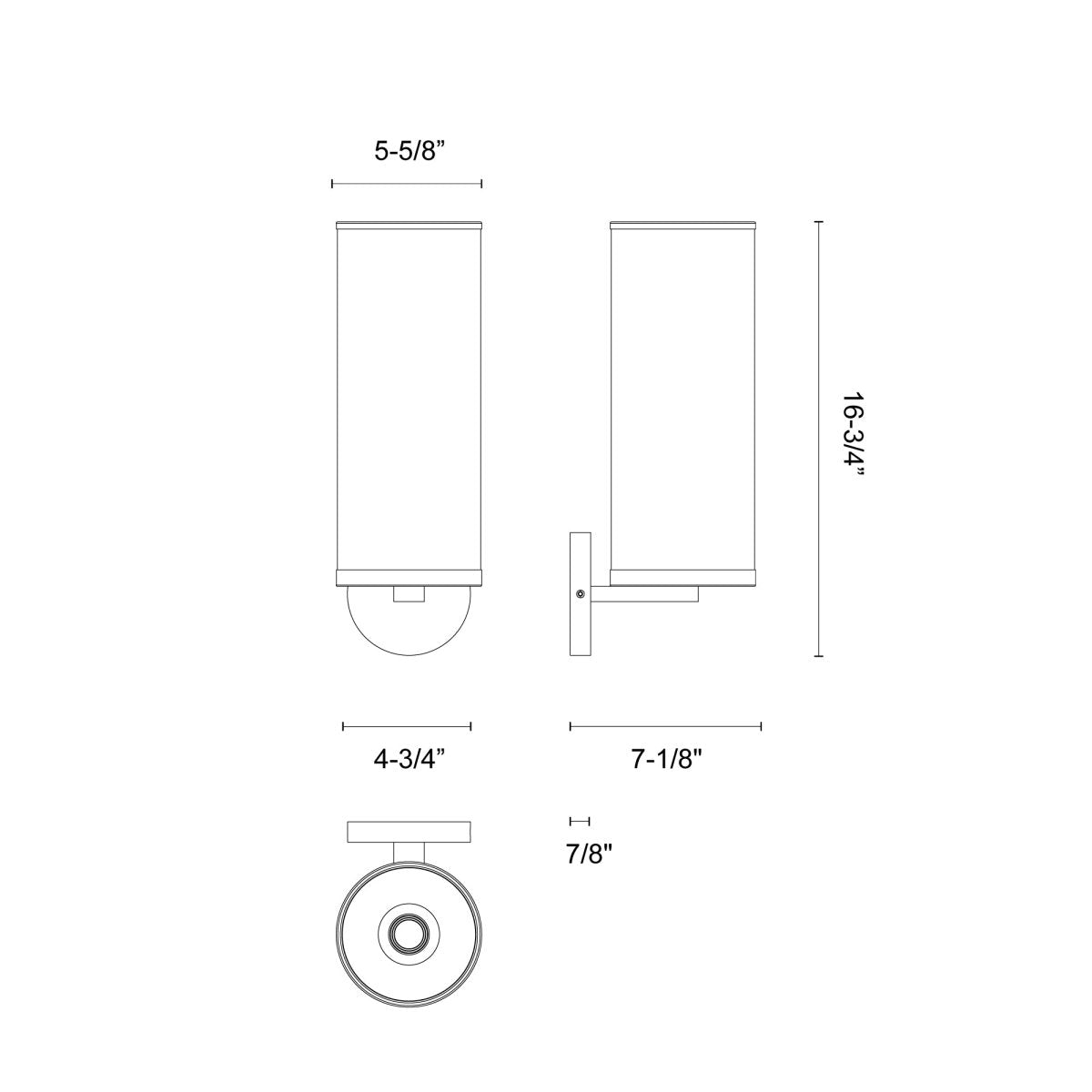 Murale Revolve II - Verre transparent / laiton naturel 16 3/4" by Alora Lighting | Luminaires & cie