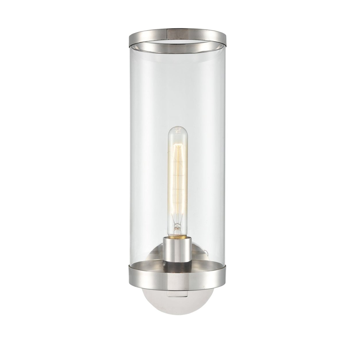 Murale Revolve II - Verre transparent / nickel poli 16 3/4" by Alora Lighting | Luminaires & cie